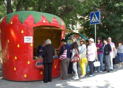 Клубника на ярмарках в Москве продается по 270-300 рублей за килограмм Клубника на ярмарках в Москве продается по 270-300 рублей за килограмм